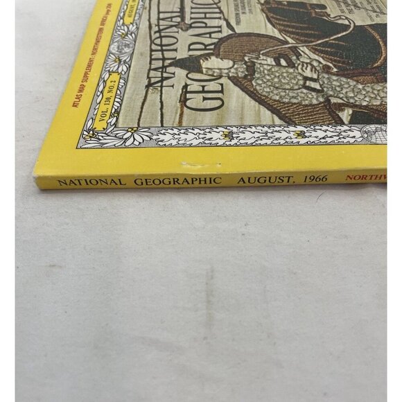 Nat Geo Mag Aug 1966 Vtg Issue Collectible Atlas World Earth Photo Ed - Picture 5 of 12